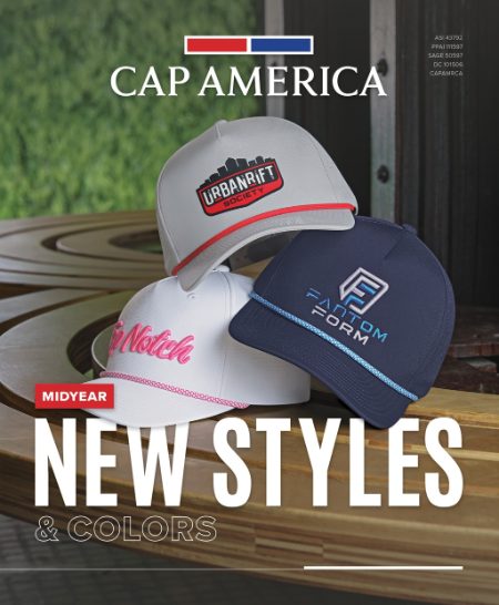 Cover of the Cap America New Styles and Colors catalog